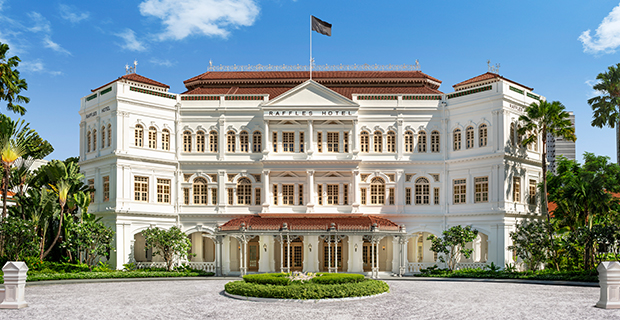 Historiska Raffles hotel i Singapore.