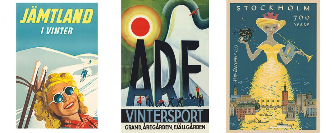 Come to Sweden har börjat producera affischer, vykort och brickor med motiv från klassiska svenska reseaffischer.