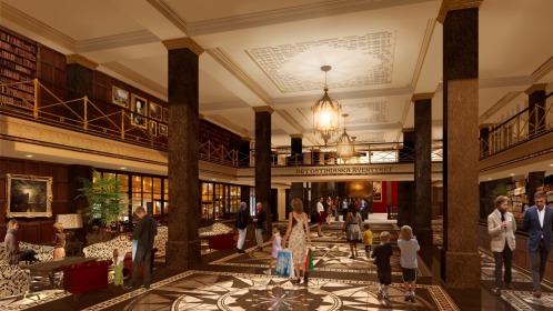 Lobbyn på Lisebergs planerade hotell.