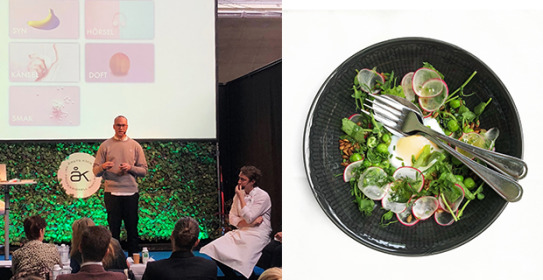Kocken Johan Swahn, forskare och kock pratade om Årets smak och hälsosamma och hållbara smakupplevelser via sensoriken.