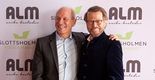 Björn Ulvaeus och Joakim Alm, VD Alm Equity. Foto: IBL Bildbyrå