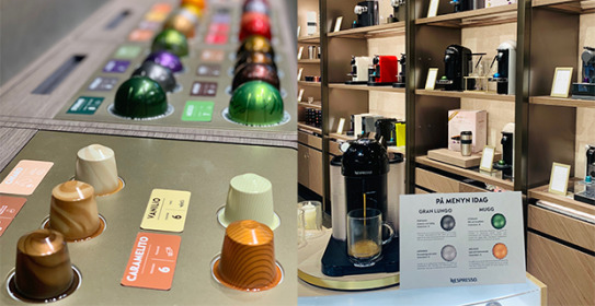 Kaffe i hundratals olika variationer i Nespressos helt nya konceptbutik.