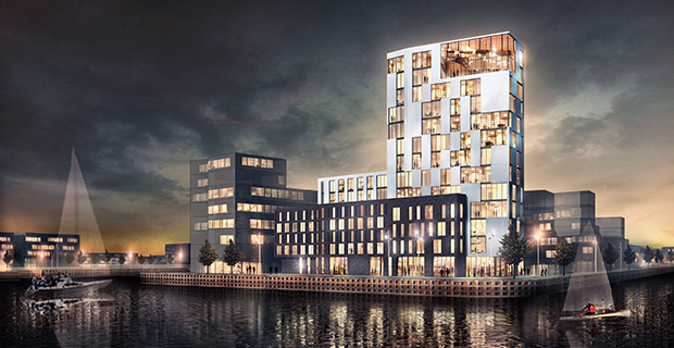 Ett nytt Scandic-hotell byggs i Helsingborgs hamn
