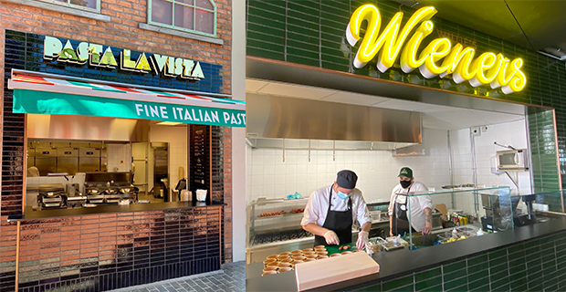 Pasta La vista och Willie´s Wieners ligger i det nya matserveringsområdet.