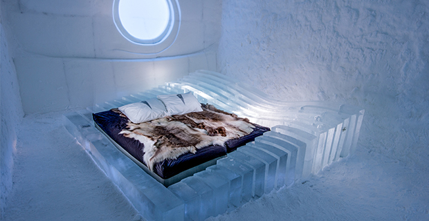 Ishotellet Icehotel 365 är öppet året runt, något som förstås lockar gäster från hela världen.