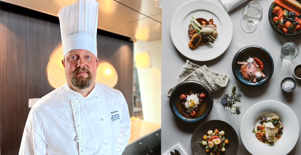 Jonas Niklasson, Chef de Cuisine, har skapat Tallink Siljas nya Menu Nordic som serveras på fartygens restauranger.