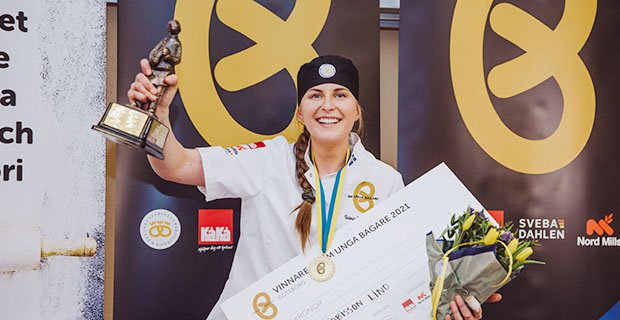 Victoria Tobisson Lind från Hovås i Göteborg vann SM Unga Bagare 2021.